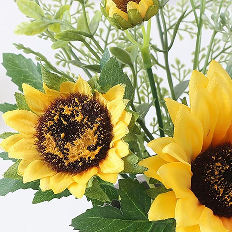 Tournesol artificiel en pot de fleurs artificielles en tournesol, tournesol artificiel pour salle de bain