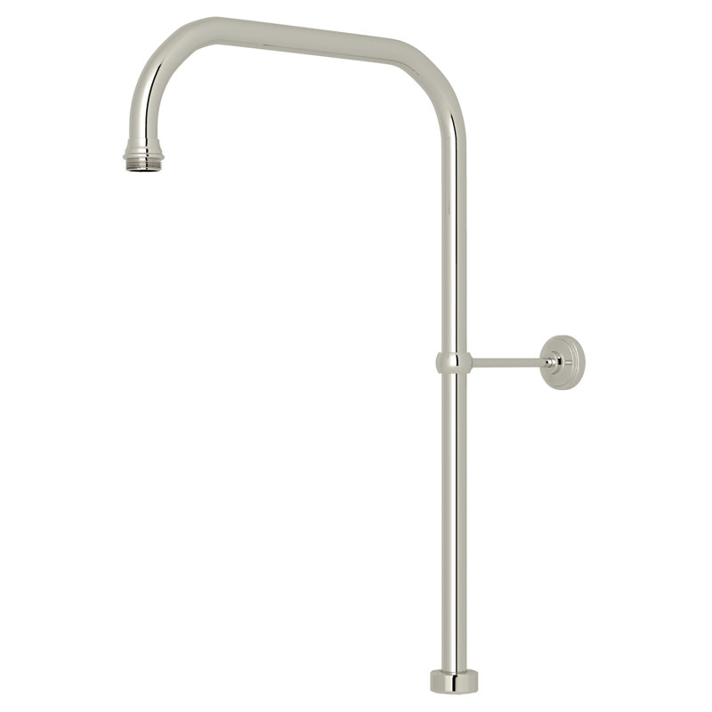 40" x 15" Rigid Riser Shower Outlet, Polished Nickel