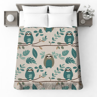 Sloths On Branches Bedding Sloth Bedspread Animals