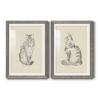 " House Cat I " 2 - Pieces Painting Print