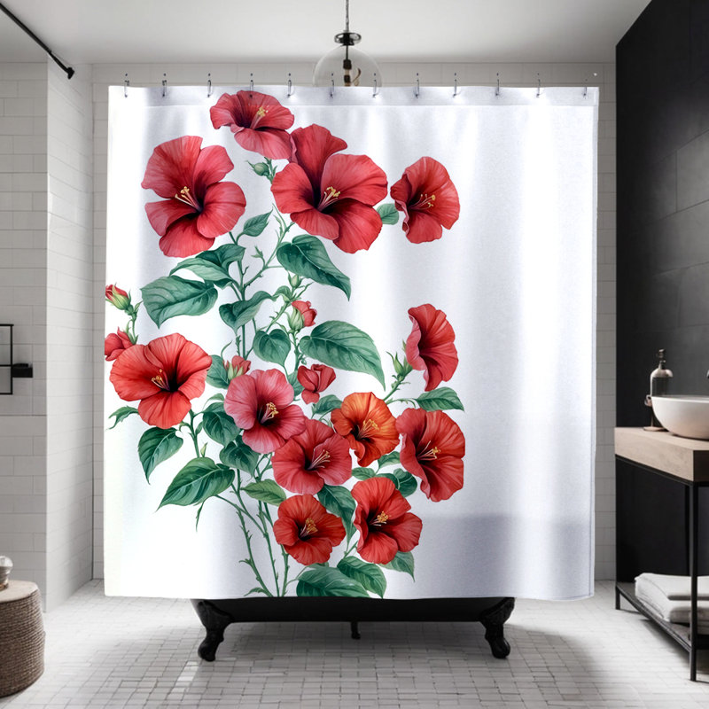 Rideau de douche Habiba Hibiscus