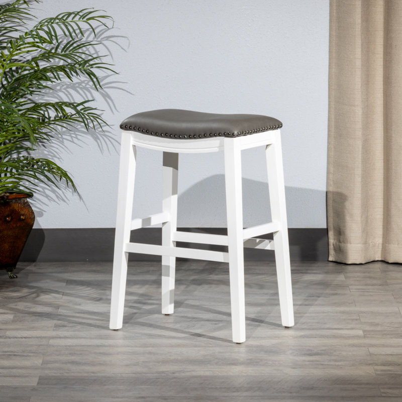 Tabouret de selle,, Blanc, Noir
