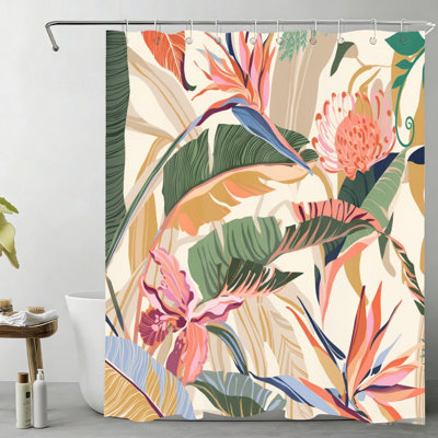 Rideau de salle de bain Tropical