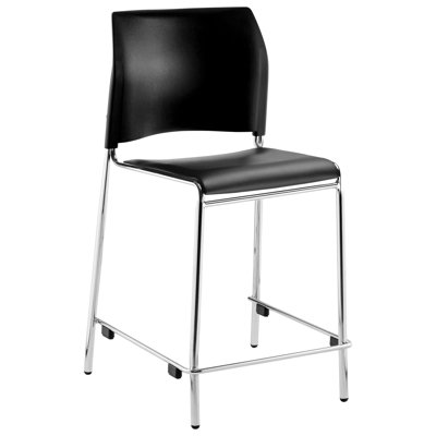 Upholstered Counter Stool with Metal Frame