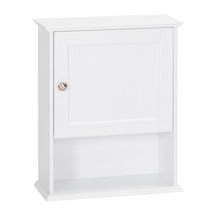  Treocho Bathroom Wall Cabinet, Medicine Cabinet with Door and 3  Open Shelves, Wall Mounted Storage Organizer for Bathroom, Kitchen, Living  Room, White : Home & Kitchen