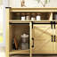 Buffet l 59,3 po avec porte de grange coulissante, tablettes réglables-411636186