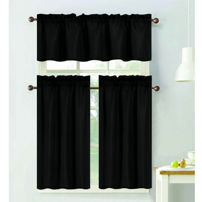 Yavonna Tailored Solid Kitchen Curtain