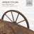 Outsunny 3.3ft Wooden Garden Bridge Arc Footbridge with Half-Wheel Style Railings & Solid Fir Construction, Stained Wood