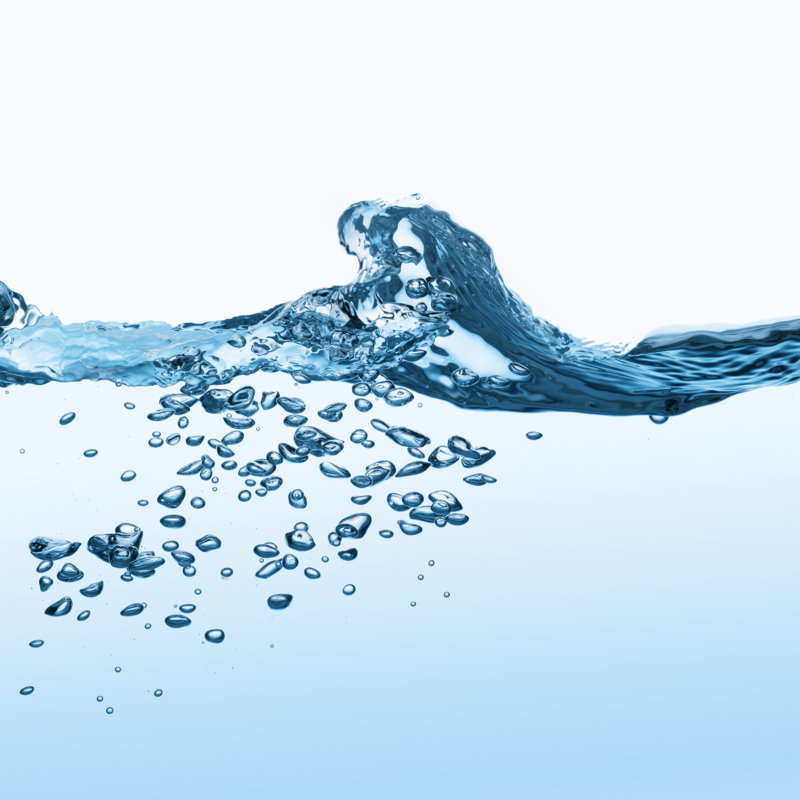 Water Wave On Blue by PLAINVIEW - Wrapped Canvas Print, 76cm H x 76cm W x 3.8cm D
