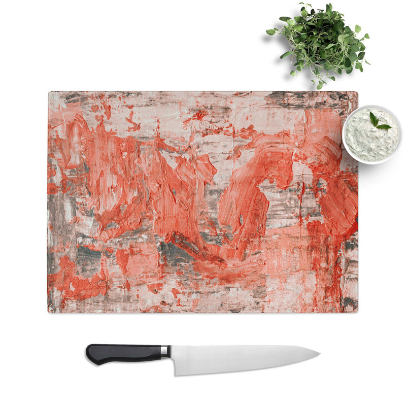 Tempered Glass Art Painting Vol.100 Chopping Board, 39 cm W x 28.5 cm L