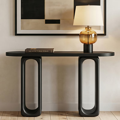 Console de 50 po de long noir