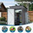 5x3 Ft, Gray Metal Storage Shed, Patio, Garden, High - Strength Metal, Rust, Easy To Assemble, Two People Outdoor Storage, Balcony, Courtyard, Galvanized Steel, Multi Scenario Use, Simple Installation