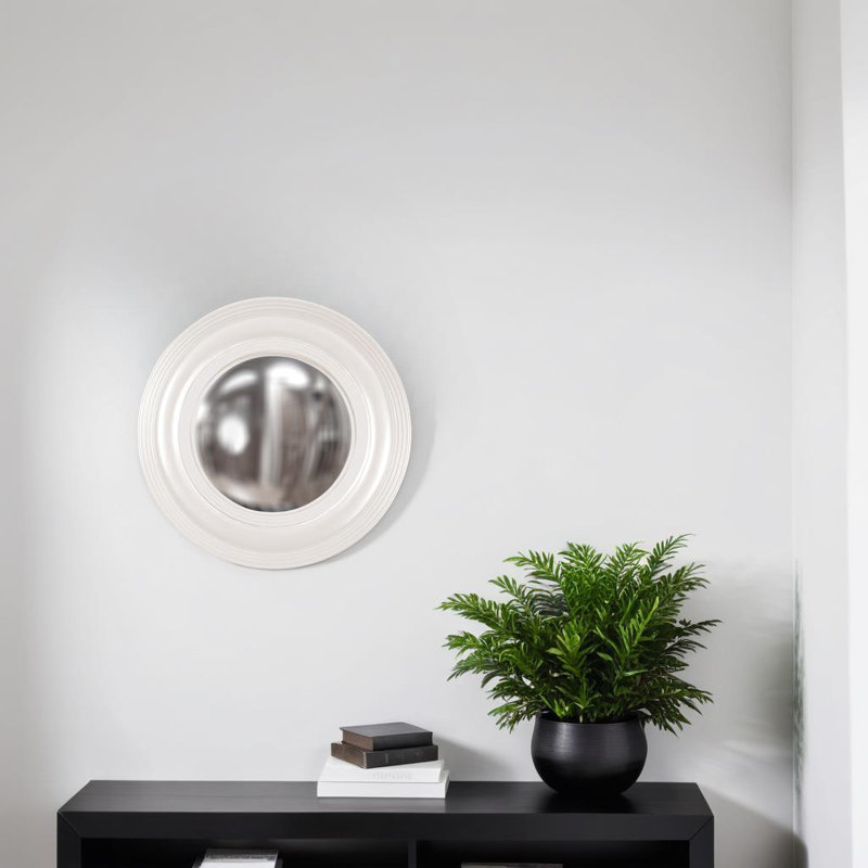 Round Mirror, White