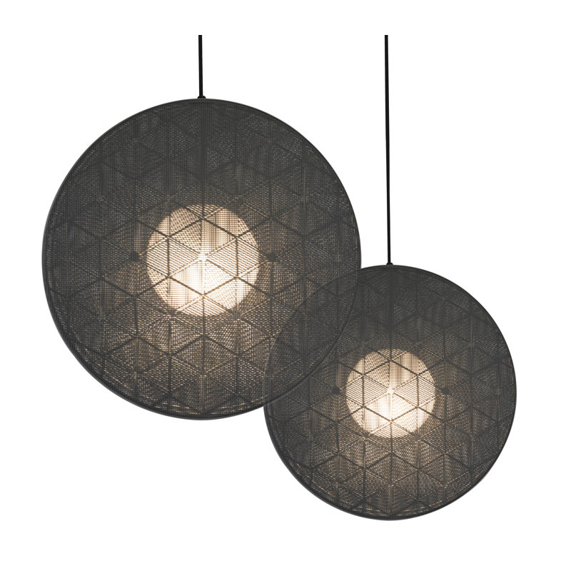 Schema Light Pendant, Gray, 18" H × 18" W × 18" D
