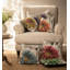 Embroidered Cotton Blend Reversible Throw Pillow-2078077032