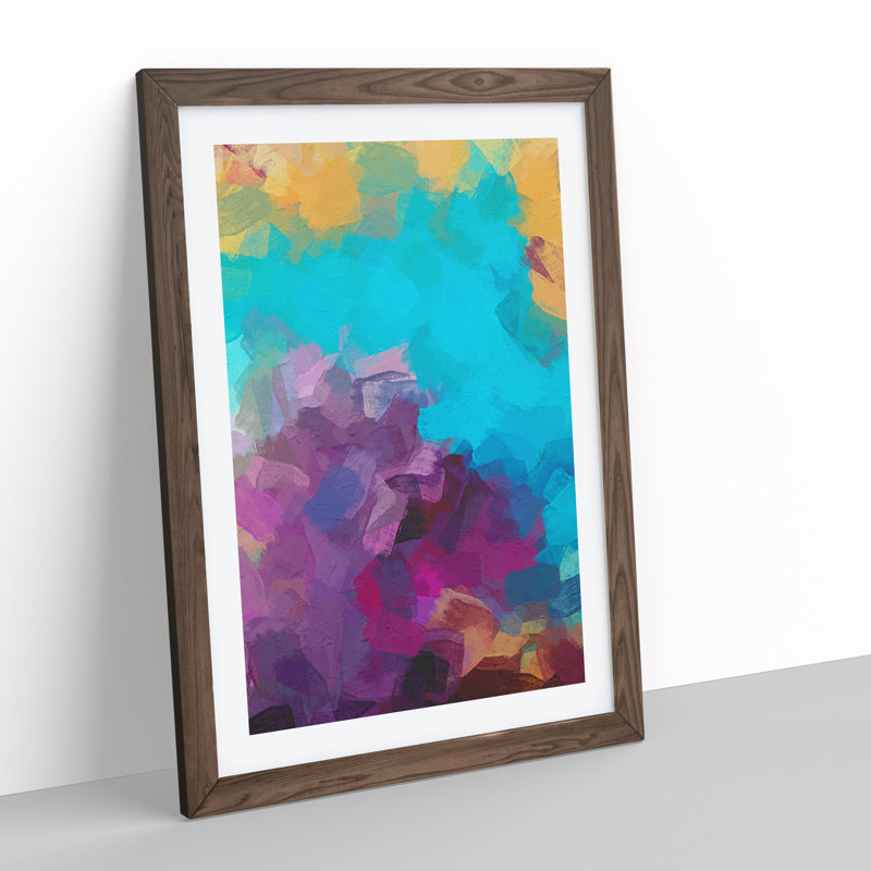 Ticket to Ride Abstract - Framed Print, Walnut, 64cm H x 46cm W x 2cm D