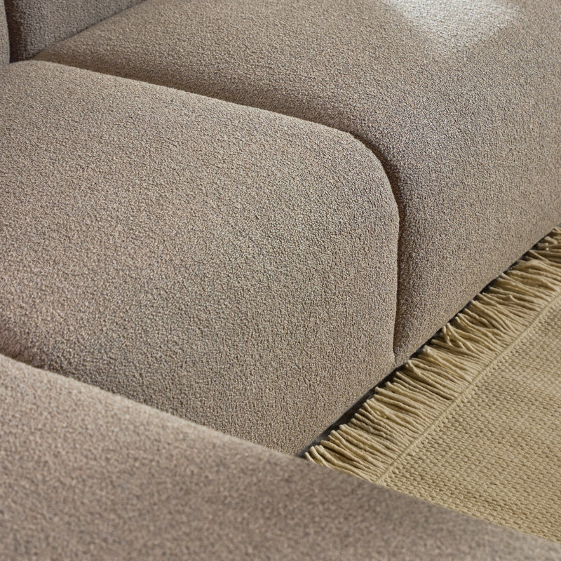 2 Seater Sofa & Chaise, Beige, Left Hand Facing