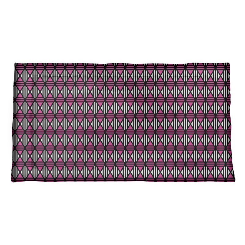 Taie décorative Katelyn Elizabeth, Simple standard, Polyester, Noir / rose