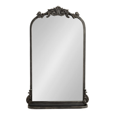 Stride Metal Arch Mirror with Shelves