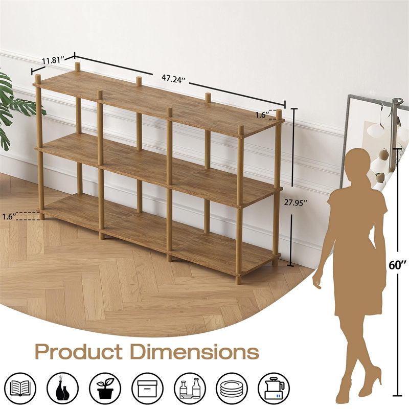 71 cm H x 120 cm W Etagere Bookcase