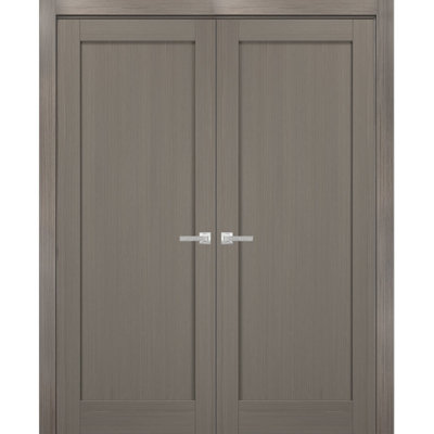 Quadro Panelled Manufactured Wood French Doors