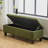 Drayton 51'' Wide Modern Transitional Boucle Storage Ottoman Bench with Button Tufted Lid, Rubberwood Legs for Living Room, Bedroom & Entryway-115202494