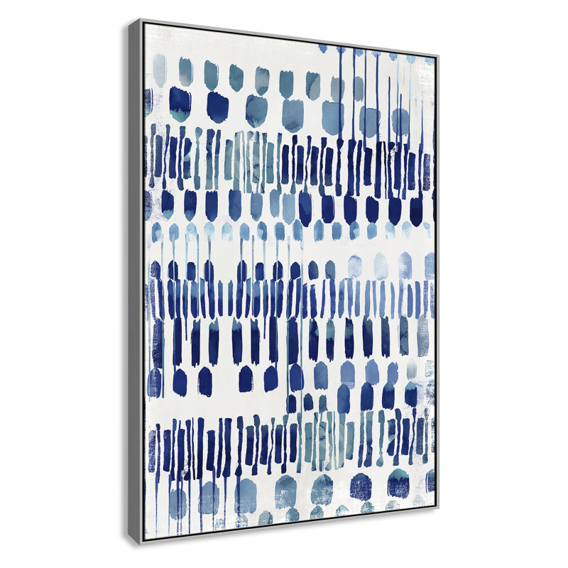 Fynn Continuately I - reproduction d'art, Toile avec cadre argenté, Sans mat, H 61,5 po x l 41,5 po x P 2 po