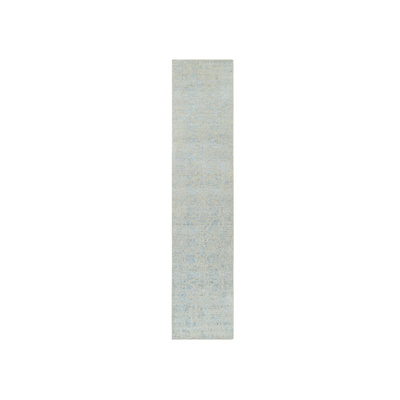 Tapis carré gris en laine et soie tissés à la main 10 pi 1 po x 10 pi 1 po A279ADDD702D4FCA8FE13001EFCC6A56
