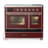 Majestic III Series 40 Inch Induction Range with 6 Induction Elements in Burgundy (Copper Trim)-124828936-124828933
