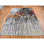 Tapis gris en laine et en soie noué à la main 8 pi 10 po x 12 pi 3 po 0E2174144A104728B99F2BD0C0870B05