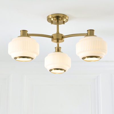 Eleta Glass Semi Flush Mount