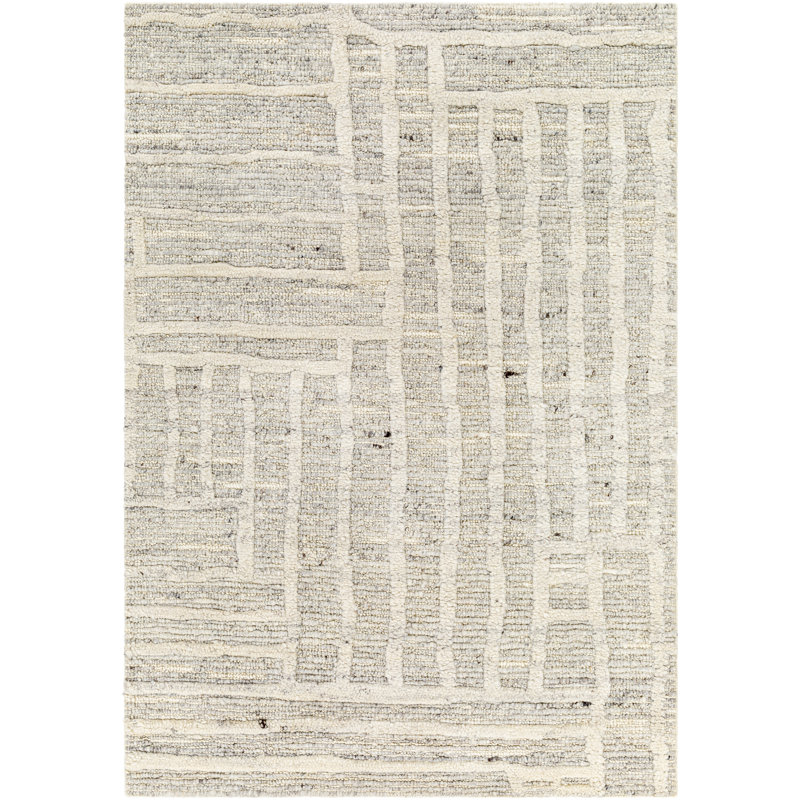 Edwardo Wool Abstract Area Rug, Rectangle 5' x 7'6"