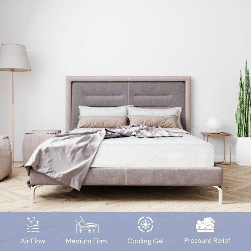 L’Baiet Gel Memory Foam Mattress, King, 6"