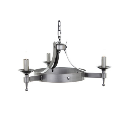Grandfield 3-Light Wagon Wheel Chandelier