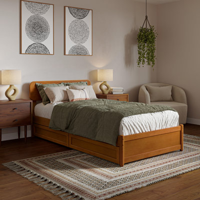 Ause Solid Wood Platform Storage Bed