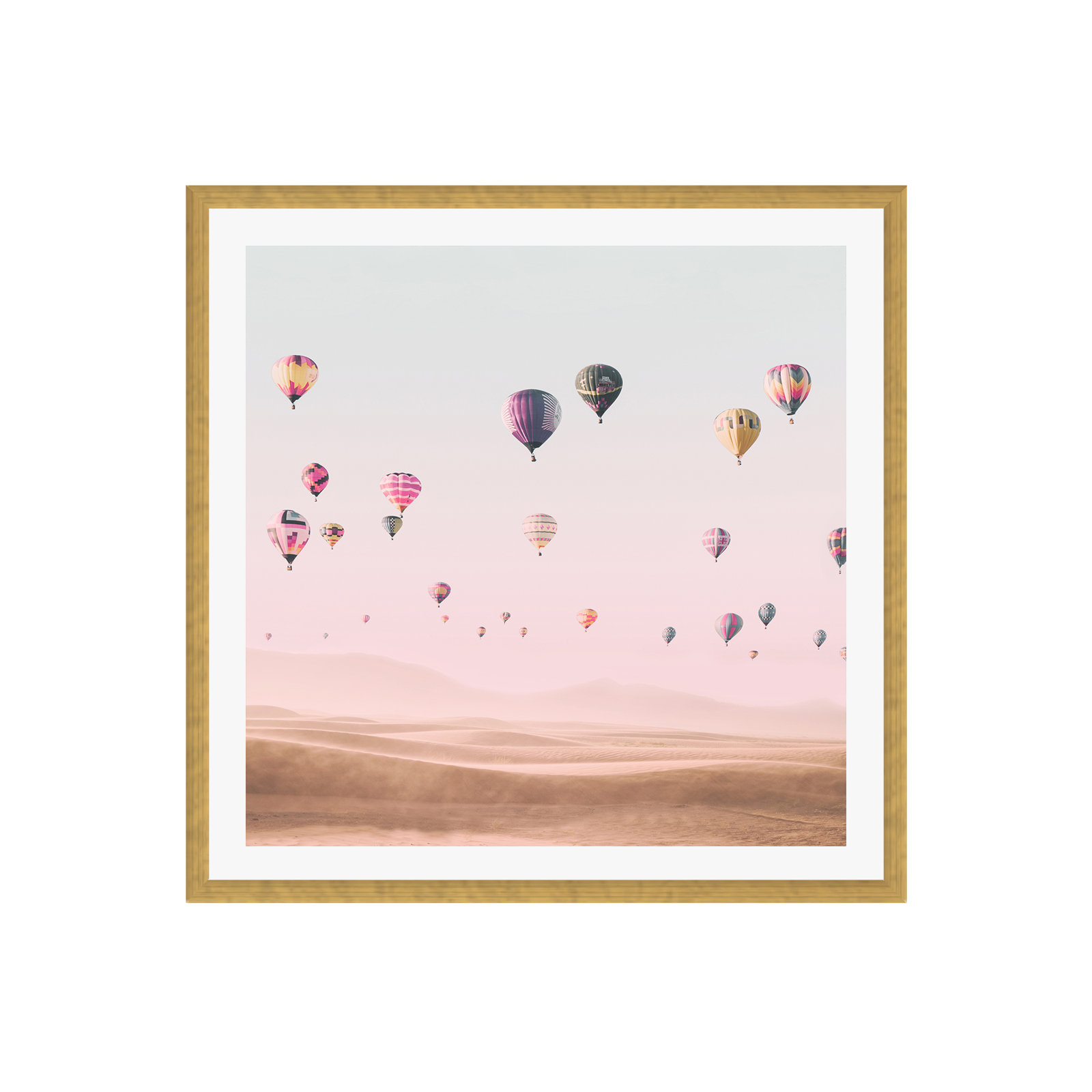 Around The World by Sisi And Seb, No, White Floater Framed, 36" H x 36" W x 2" D