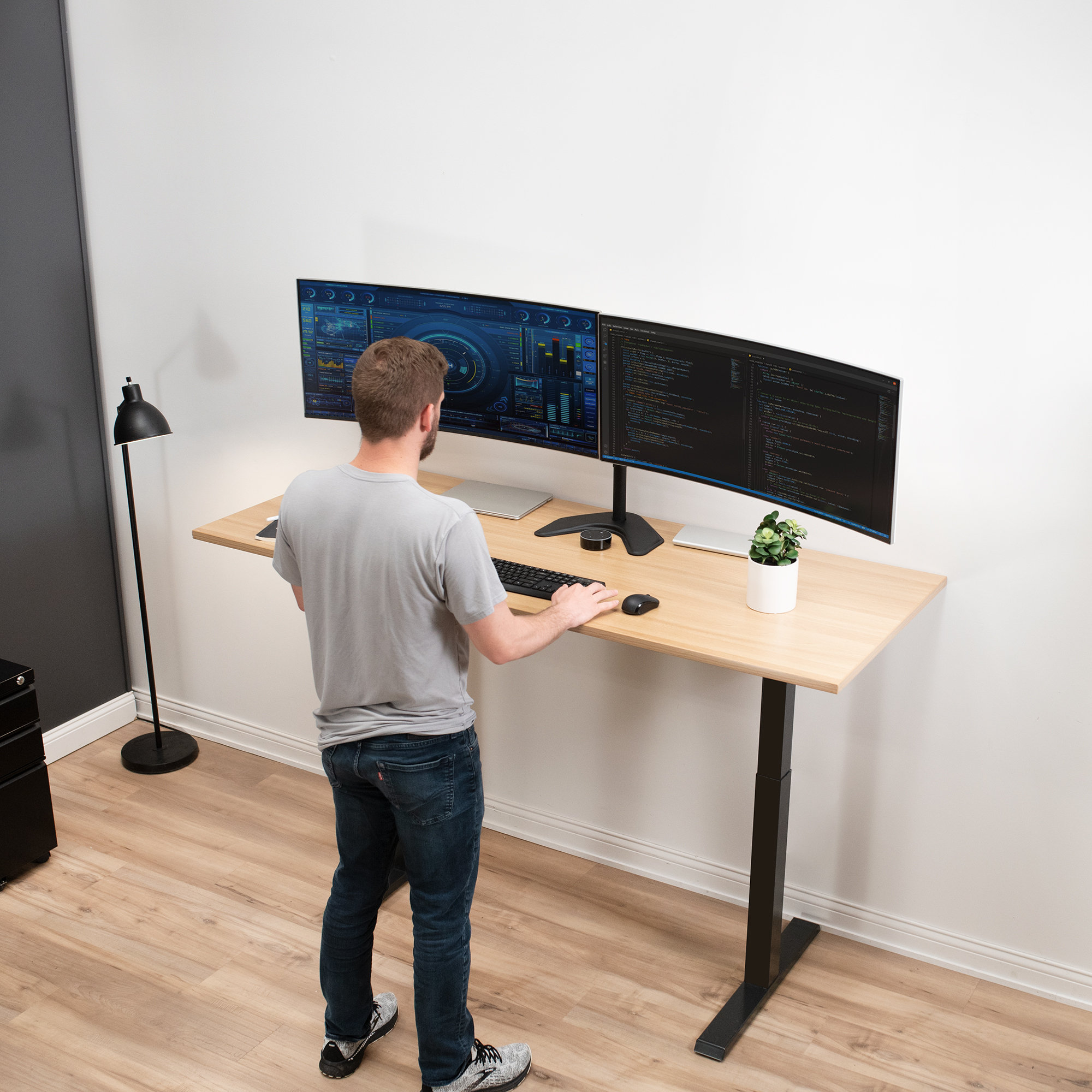 VIvo Telescoping Dual Monitor Desk Stand Wayfair