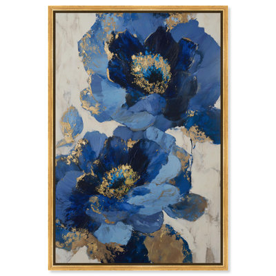 Art mural floral sur toile Gilded Blooms II par Art Remedy, cadre doré, 36 x 54