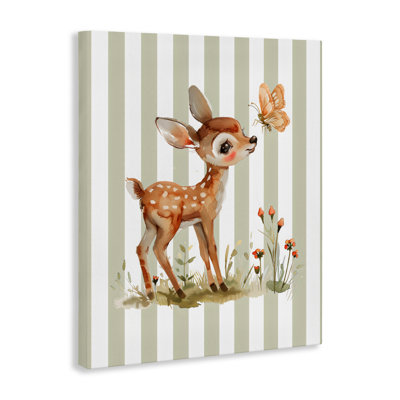 Bébé cerf avec toile papillon, design par LSR Design Studio