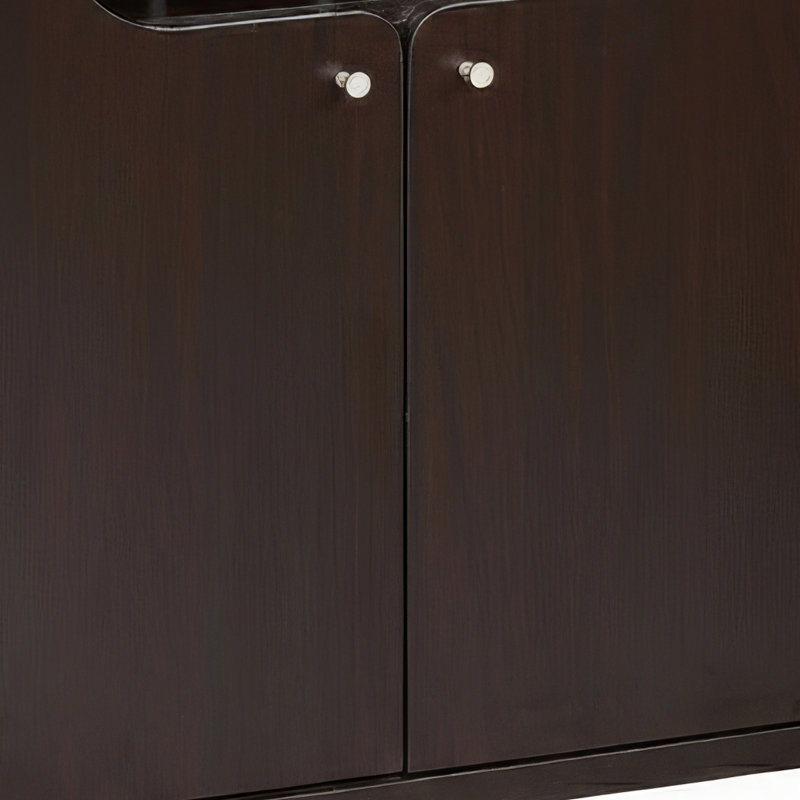 Armoire à vin avec 4 tablettes, support amovible, bois brun rouge cacao 33 pouces