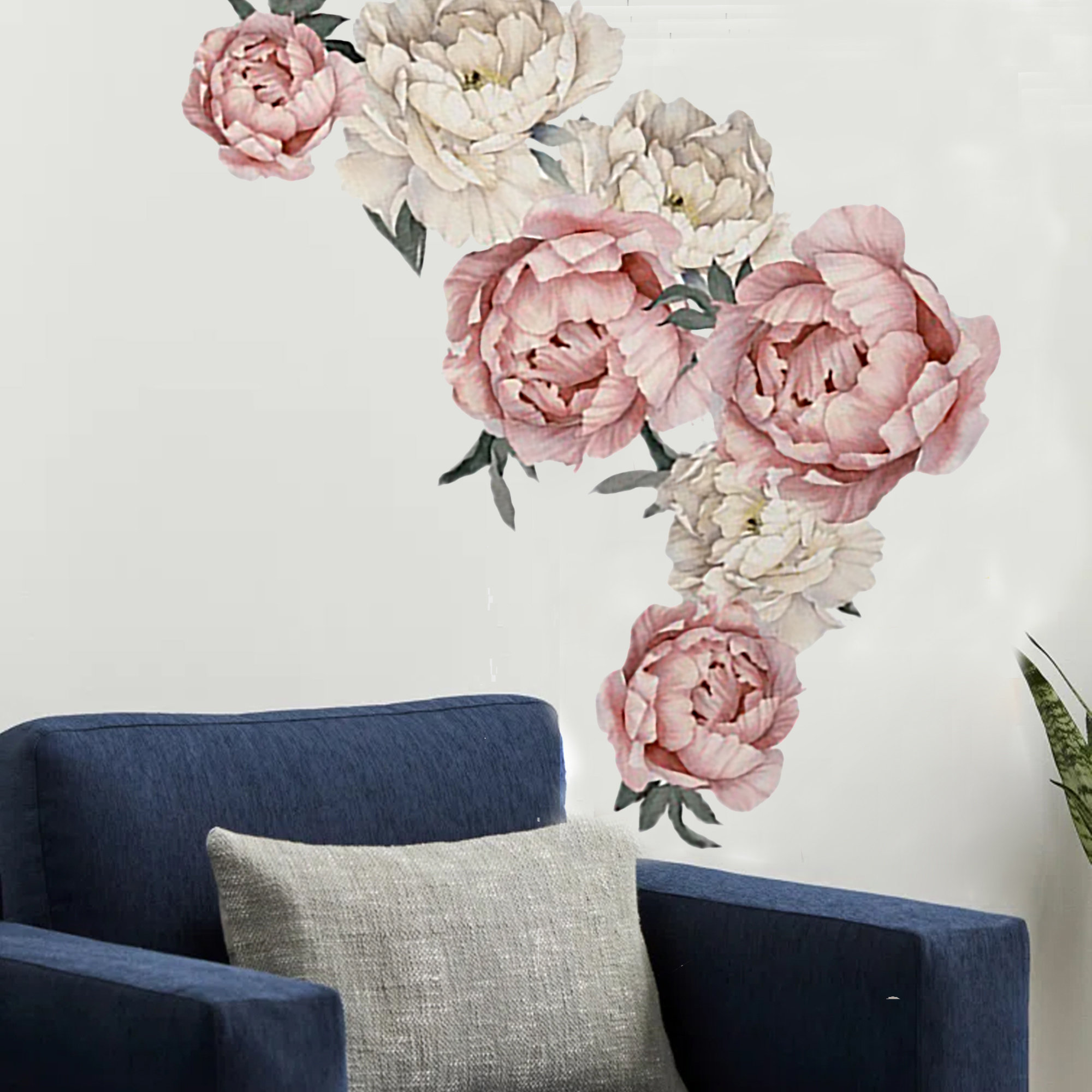 House of Hampton® Genda Peony Rose Wall Decal | Wayfair