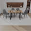 Ensemble de table de salle à manger en bois aggloméré de 55 po avec ensemble de 4 pièces, ensemble de table de salle à manger de style médiéval