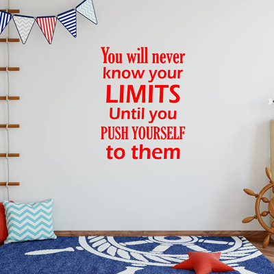 Adhésif décoratif «You Will Never Know Your Limits»