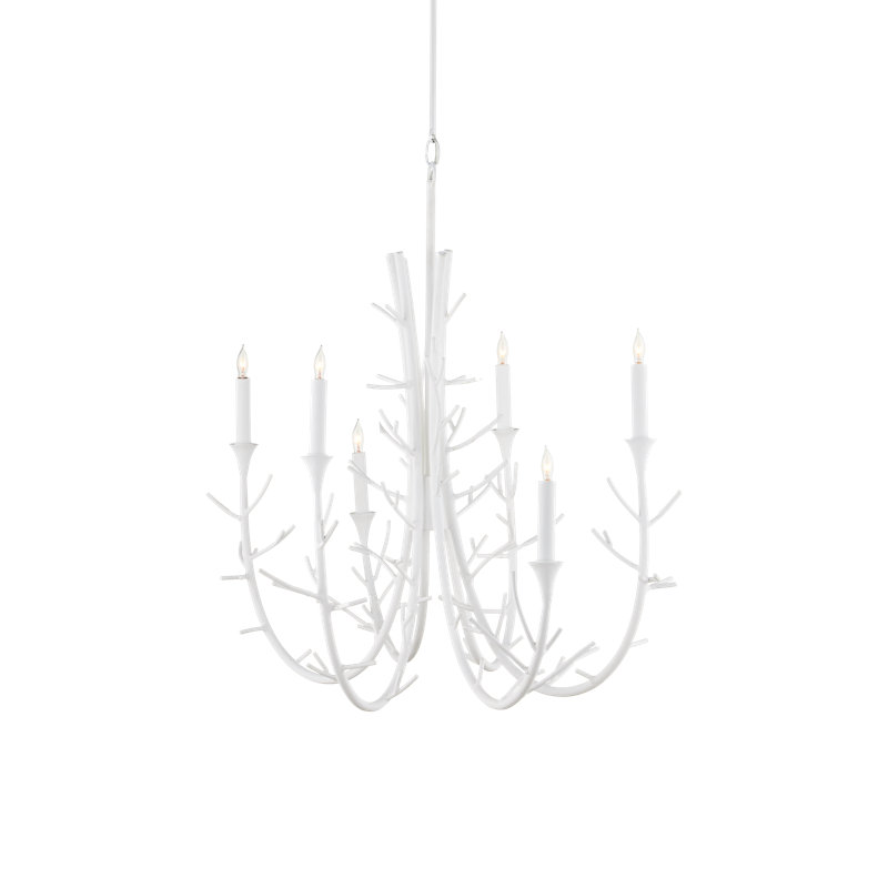 Twiggy 6 - Light Wrought Iron Chandelier