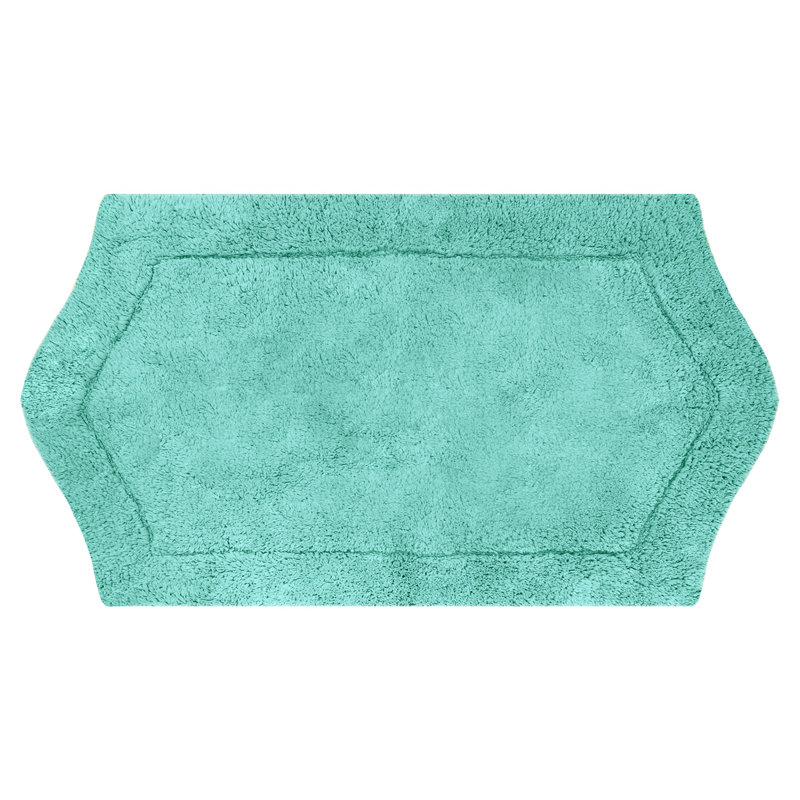 Tapis pour salle de bain Morissette, L 21 po x L 34 po, Turquoise