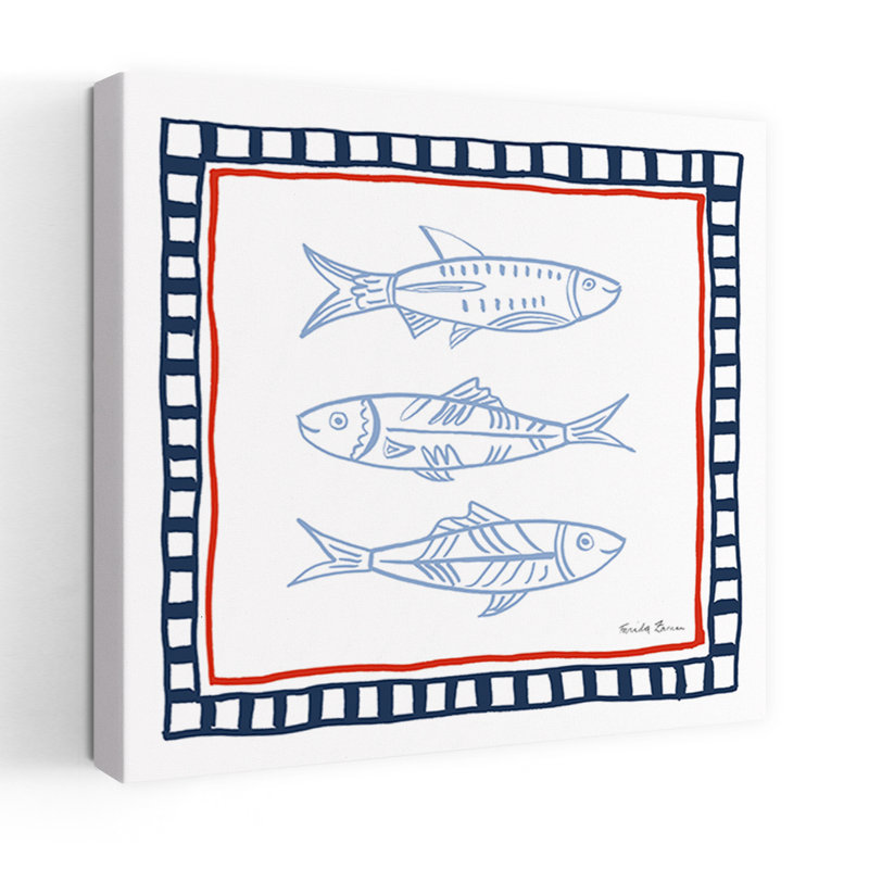 Art contemporain, art côtier de poisson, H 24 po x l 24 po