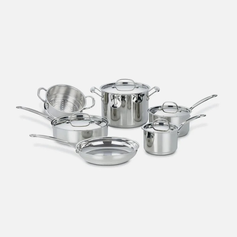 10-Piece Stainless Steel Non-Stick Cookware Set