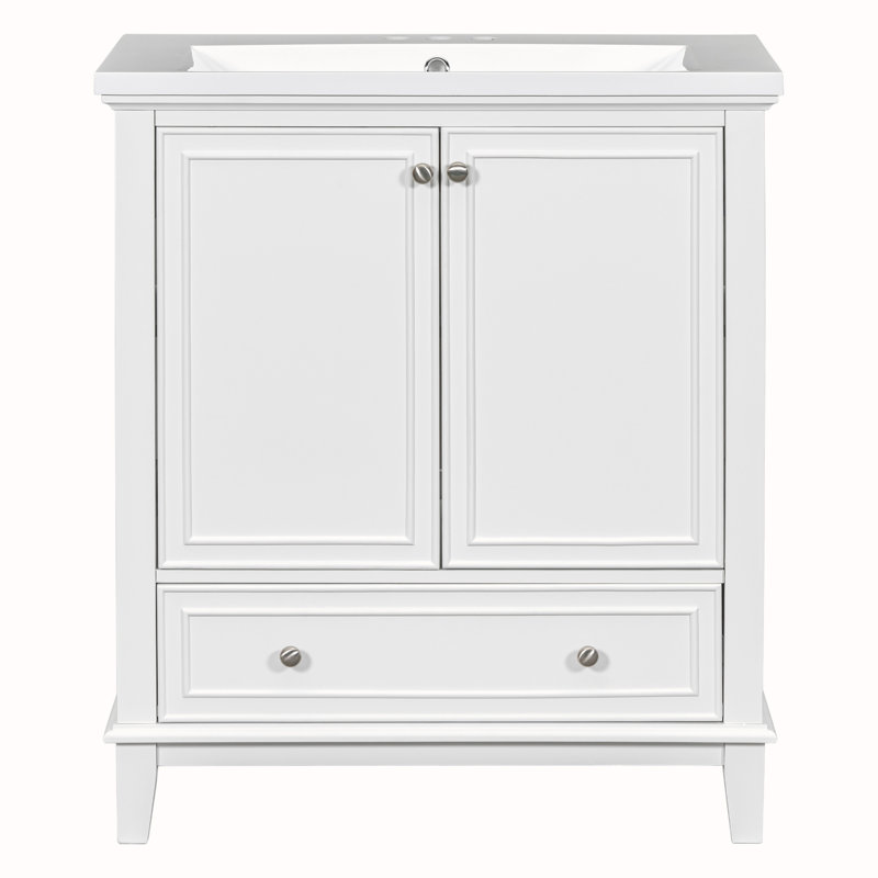 Meuble-lavabo 30 po avec lavabo, Blanc