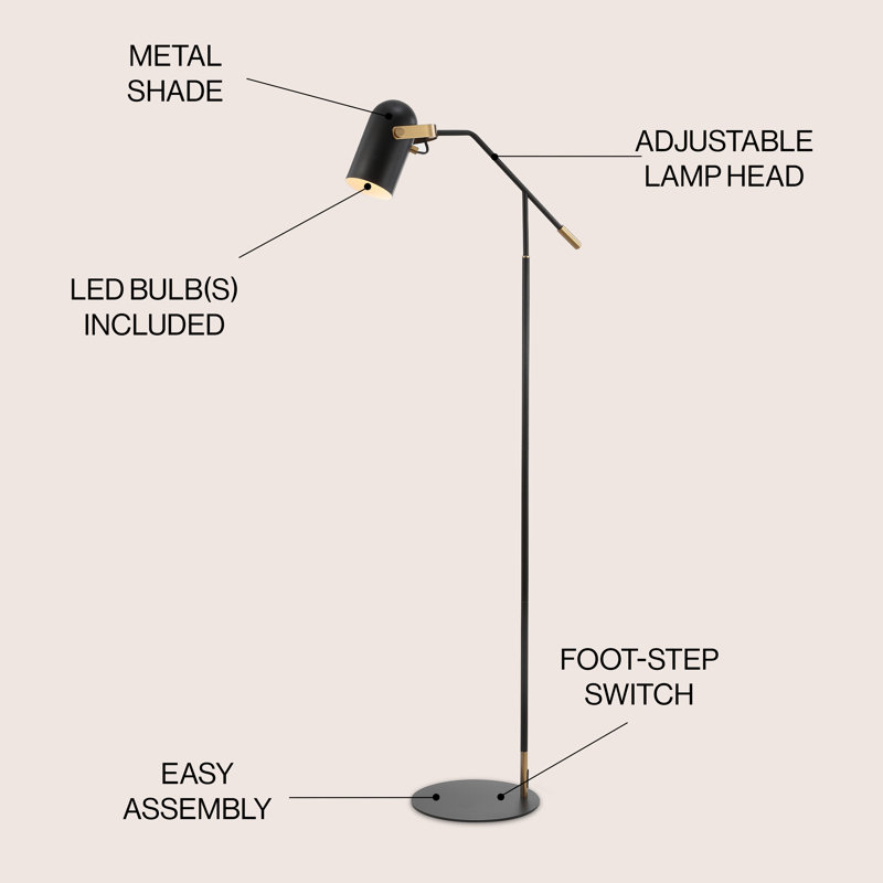 Lampe de travail/lecture sur pied 59" Damiano