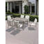 Ensemble repas d'extérieur 7 pièces, ensemble repas en aluminium avec trou pour parasol 2,2 po Seehill Seehill
